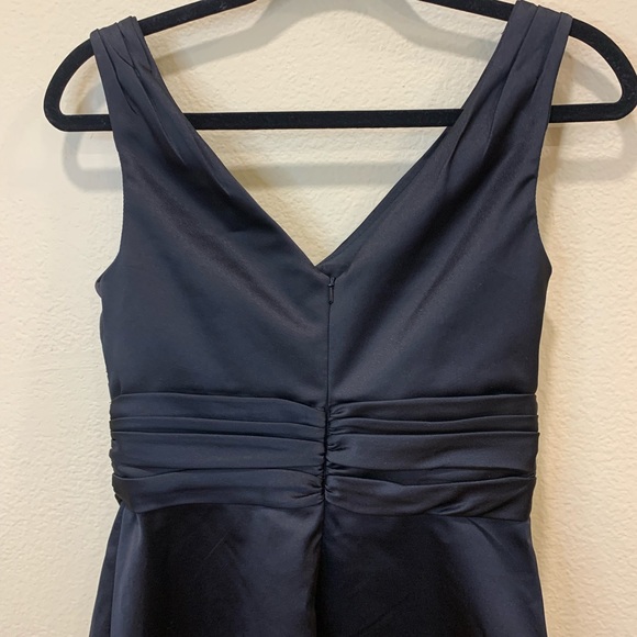David’s Bridal sleeveless black satin dress - Picture 8 of 16